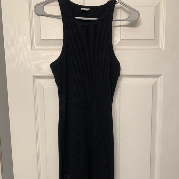 COTTON ON Black Ribbed Bodycon Midi Dress - Picture 1 of 3